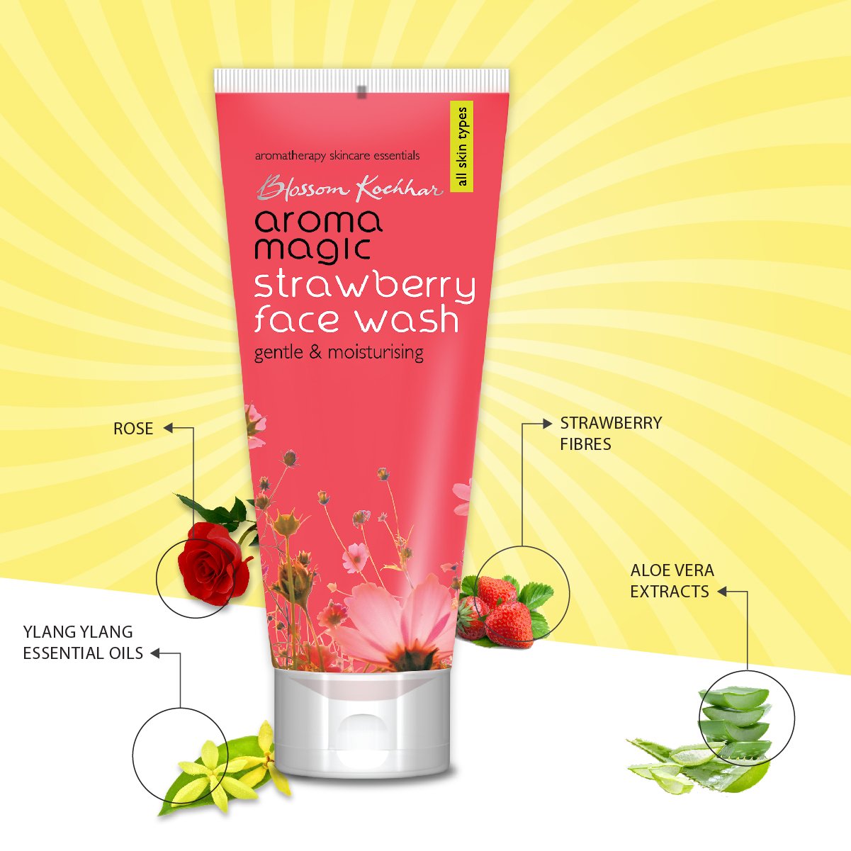Strawberry Face Wash - Aroma Magic | Saweena
